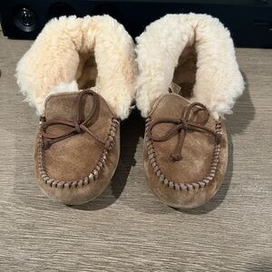 UGG Tan Slippers with Cream Lining